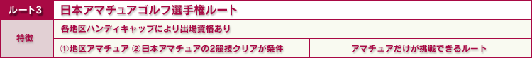 日本アマチュアゴルフ選手権ルート