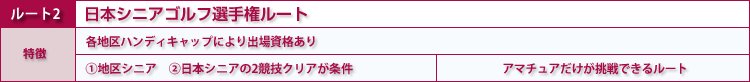 日本シニアゴルフ選手権ルート